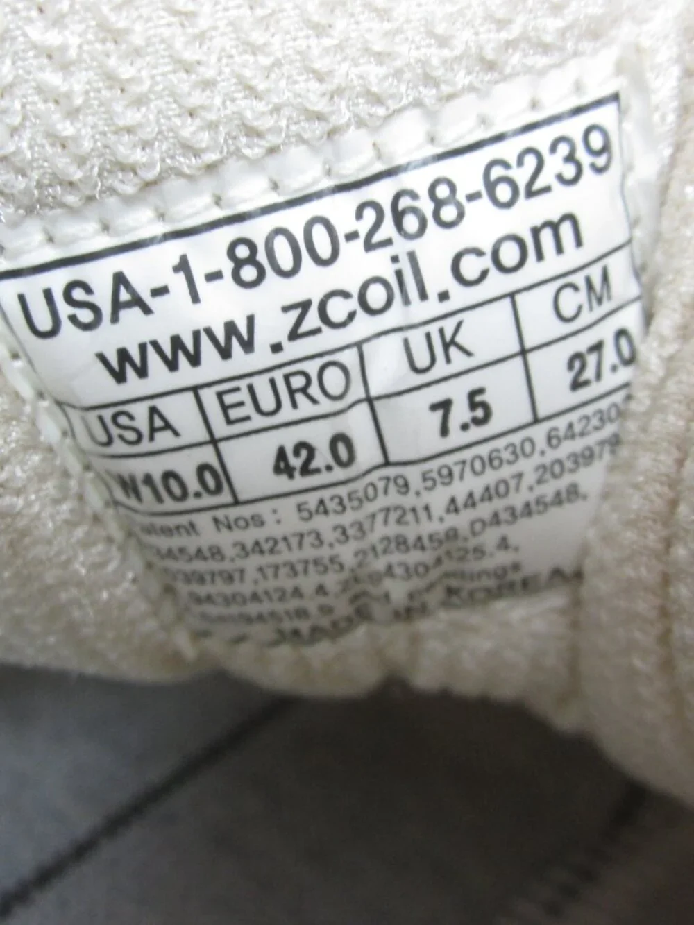 Z-Coil Womens Size 10 Freedom Athletic Mesh Leather Shoes Classic White Open